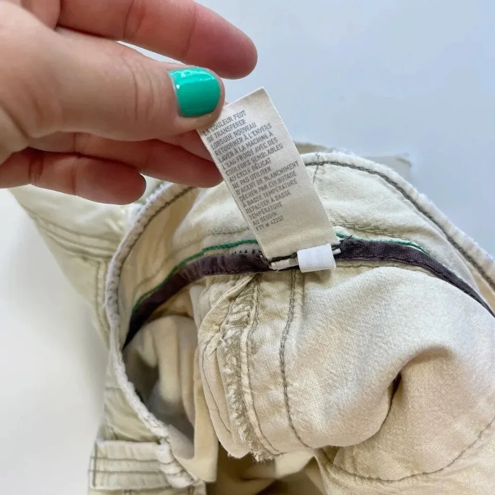 American Eagle‎ Live Your Life Cargo Shorts Mens Size 30 Beige Vintage Y2K 90s